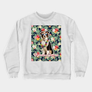 Australian Shepherd Summer Funky Hawaiian, Hawaii Style, Dog Personalized Hawaiian Crewneck Sweatshirt